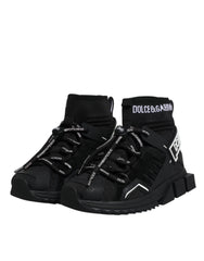 Dolce & Gabbana Black Sorrento Socks Logo Sneakers Shoes -   -  Dolce & Gabbana.