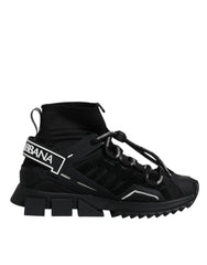Dolce & Gabbana Black Sorrento Socks Logo Sneakers Shoes -   -  Dolce & Gabbana.