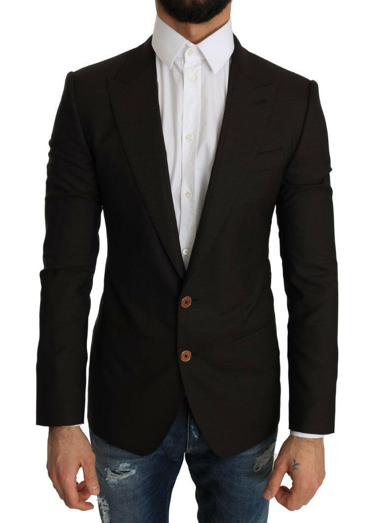 Dolce & Gabbana Brown Wool SICILIA Jacket Coat Blazer -   -  Dolce & Gabbana.
