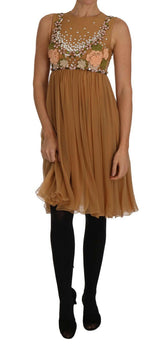 Dolce & Gabbana Crystal Silk Gold A-Line Gown Dress -   -  Dolce & Gabbana.