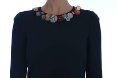 Dolce & Gabbana Crystal Green Stretch A-Line Short Dress -   -  Dolce & Gabbana.