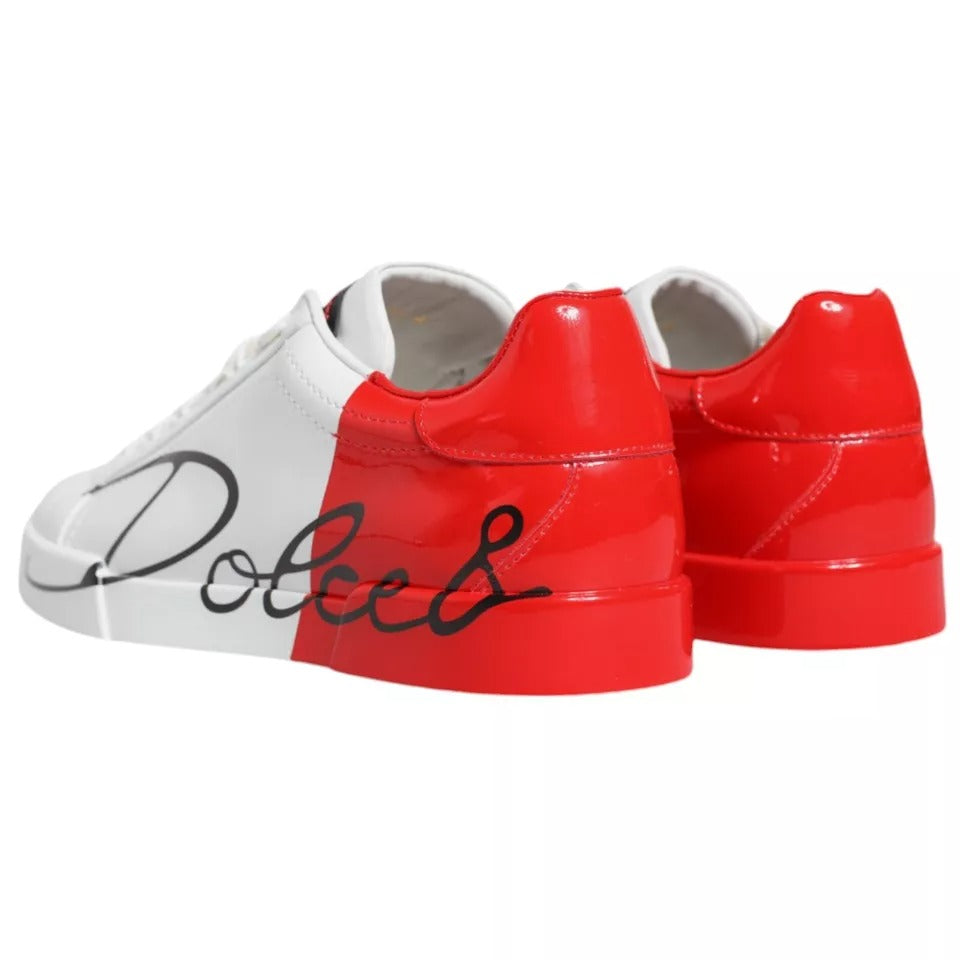 Dolce & Gabbana White Red Portofino Low Top Sneakers Shoes -   -  Dolce & Gabbana. Dolce & Gabbana White Red Portofino Low Top Sneakers Shoes -   -  Dolce & Gabbana.