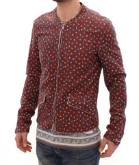 Dolce & Gabbana Bordeaux Leather Boxer Print Jacket Coat -   -  Dolce & Gabbana.