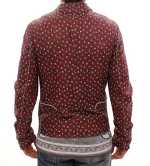 Dolce & Gabbana Bordeaux Leather Boxer Print Jacket Coat -   -  Dolce & Gabbana.