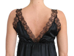 Dolce & Gabbana Lingerie Cami Black Lace Silk Stretch -   -  Dolce & Gabbana.