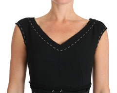 Dolce & Gabbana Black Wool Stretch A-line Sheath Dress -   -  Dolce & Gabbana.
