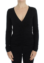 Versace Jeans Black Stretch Longsleeve Sweater -   -  Versace Jeans.