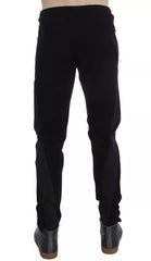 Dolce & Gabbana Black Gray Wool Casual Trousers Stripe Pants -   -  Dolce & Gabbana.