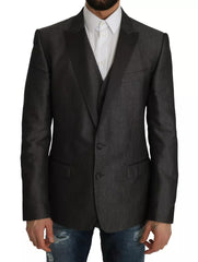 Dolce & Gabbana Gray MARTINI 2 Piece Vest Coat Blazer -   -  Dolce & Gabbana.