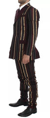 Dolce & Gabbana Multicolor Striped Runway 3 Piece Slim Fit Vest Suit -   -  Dolce & Gabbana.