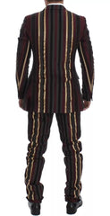 Dolce & Gabbana Multicolor Striped Runway 3 Piece Slim Fit Vest Suit -   -  Dolce & Gabbana.