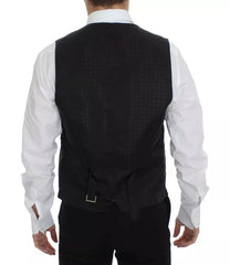 Dolce & Gabbana Black Wool Silk Dress Gilet Jacket Vest -   -  Dolce & Gabbana.
