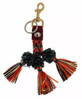 Dolce & Gabbana Multicolor Raffia Leather Clasp Finder Chain Keyring -   -  Dolce & Gabbana.