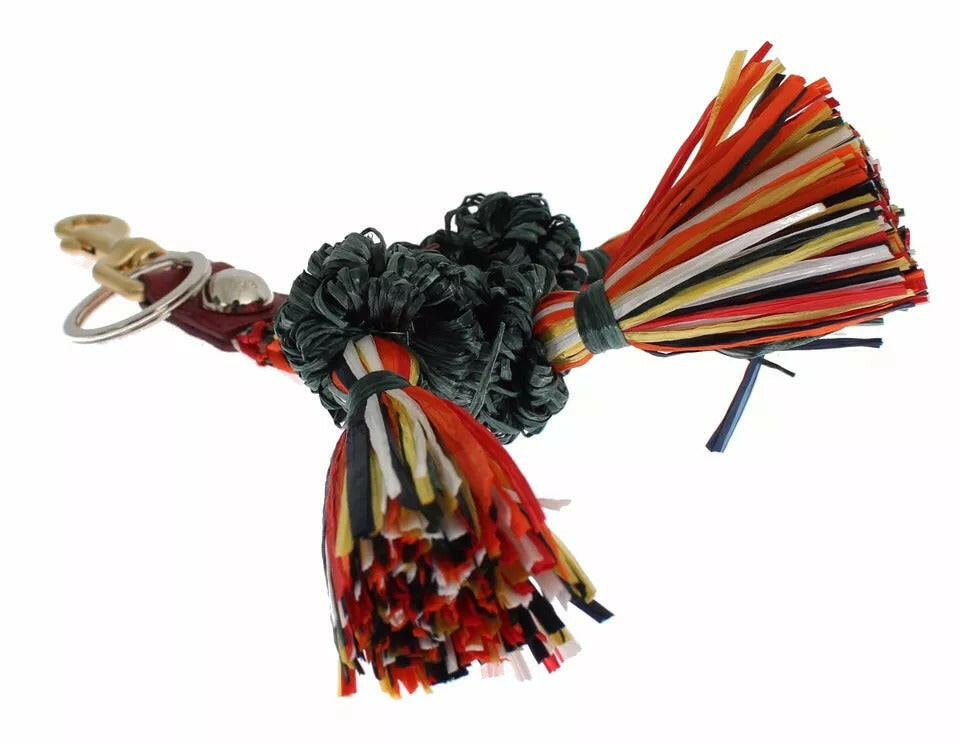 Dolce & Gabbana Multicolor Raffia Leather Clasp Finder Chain Keyring -   -  Dolce & Gabbana. Dolce & Gabbana Multicolor Raffia Leather Clasp Finder Chain Keyring -   -  Dolce & Gabbana.