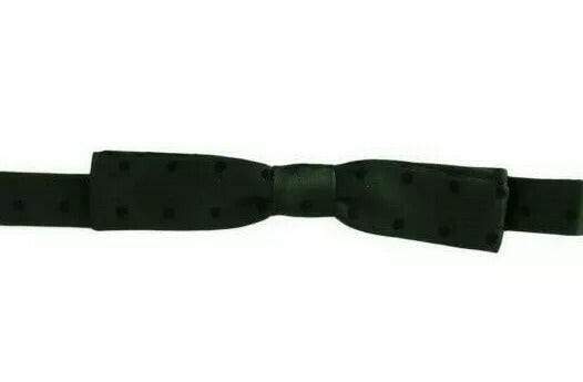 Dolce & Gabbana Green Dotted Silk Adjustable Neck Bow Tie -  Neckties, Men -  Dolce & Gabbana.
