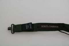 Dolce & Gabbana Green Dotted Silk Adjustable Neck Bow Tie -  Neckties, Men -  Dolce & Gabbana.