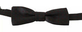 Dolce & Gabbana Gray Dotted Silk Adjustable Neck Bow Tie -  Neckties, Men -  Dolce & Gabbana.