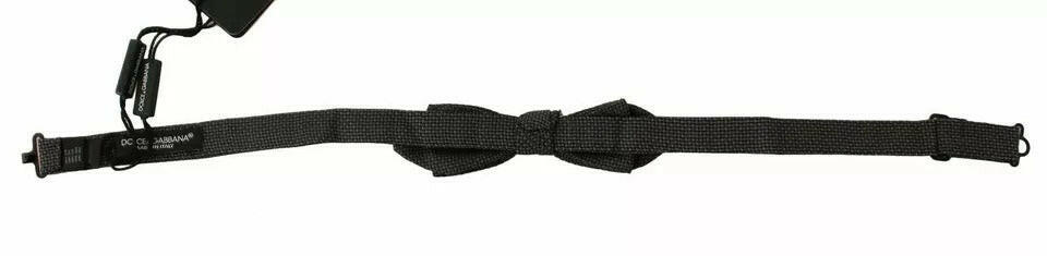 Dolce & Gabbana Gray Pattern Silk Adjustable Neck Bow Tie -  Neckties, Men -  Dolce & Gabbana. Dolce & Gabbana Gray Pattern Silk Adjustable Neck Bow Tie -  Neckties, Men -  Dolce & Gabbana.