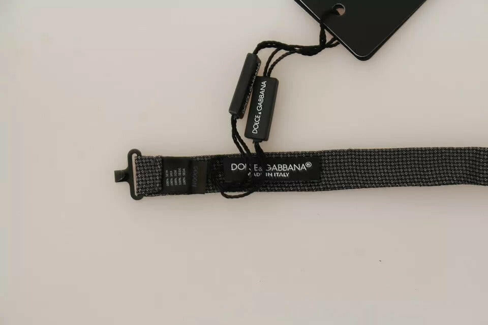 Dolce & Gabbana Gray Pattern Silk Adjustable Neck Bow Tie -  Neckties, Men -  Dolce & Gabbana. Dolce & Gabbana Gray Pattern Silk Adjustable Neck Bow Tie -  Neckties, Men -  Dolce & Gabbana.