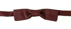 Dolce & Gabbana Bordeaux Silk Floral Faille Adjustable Bow Tie -  Neckties, Men -  Dolce & Gabbana.
