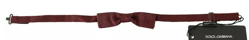 Dolce & Gabbana Bordeaux Silk Floral Faille Adjustable Bow Tie -  Neckties, Men -  Dolce & Gabbana. Dolce & Gabbana Bordeaux Silk Floral Faille Adjustable Bow Tie -  Neckties, Men -  Dolce & Gabbana.