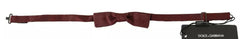 Dolce & Gabbana Bordeaux Silk Floral Faille Adjustable Bow Tie -  Neckties, Men -  Dolce & Gabbana.