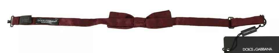 Dolce & Gabbana Bordeaux Silk Floral Faille Adjustable Bow Tie -  Neckties, Men -  Dolce & Gabbana. Dolce & Gabbana Bordeaux Silk Floral Faille Adjustable Bow Tie -  Neckties, Men -  Dolce & Gabbana.