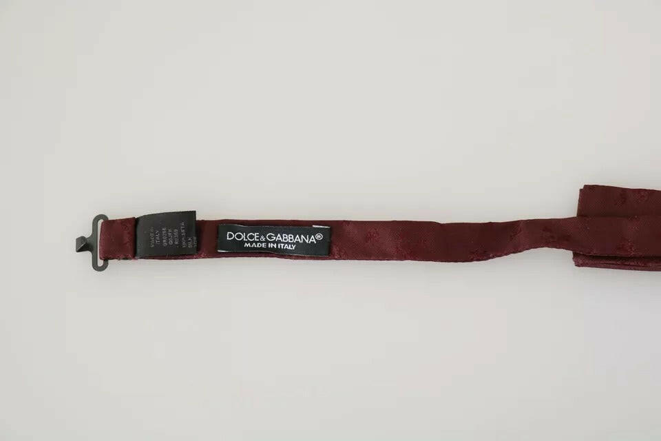 Dolce & Gabbana Bordeaux Silk Floral Faille Adjustable Bow Tie -  Neckties, Men -  Dolce & Gabbana. Dolce & Gabbana Bordeaux Silk Floral Faille Adjustable Bow Tie -  Neckties, Men -  Dolce & Gabbana.