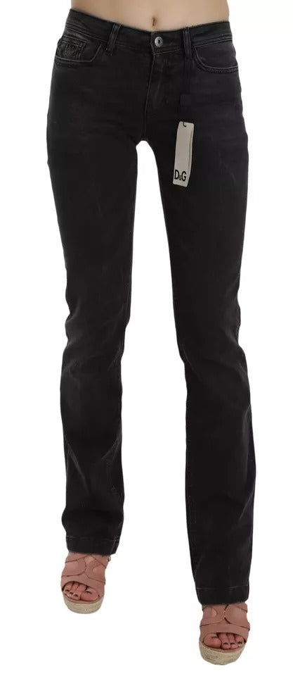 Dolce & Gabbana Black Slim Fit Cotton Jeans D&G Pants -   -  Dolce & Gabbana.