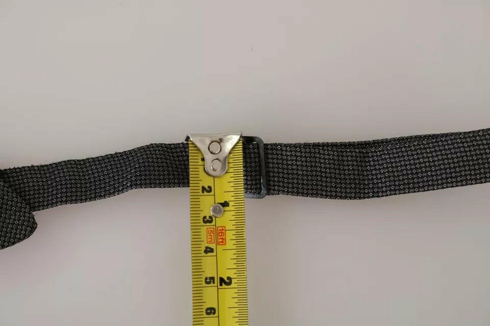 Dolce & Gabbana Gray Silk Patterned Mens Necktie Bow Tie -  Neckties, Men -  Dolce & Gabbana. Dolce & Gabbana Gray Silk Patterned Mens Necktie Bow Tie -  Neckties, Men -  Dolce & Gabbana.