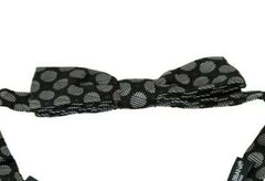 Dolce & Gabbana Black Silk Circles Men Necktie Bow Tie -  Neckties, Men -  Dolce & Gabbana.