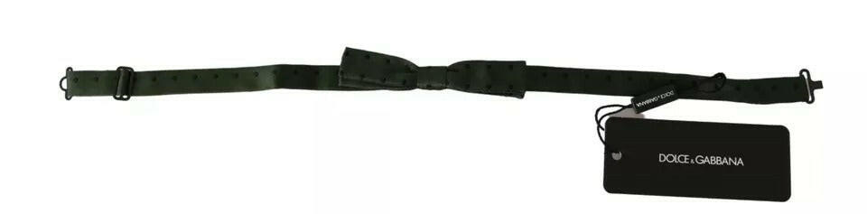 Dolce & Gabbana Green Silk Dotted Mens Necktie Bow Tie -  Neckties, Men -  Dolce & Gabbana. Dolce & Gabbana Green Silk Dotted Mens Necktie Bow Tie -  Neckties, Men -  Dolce & Gabbana.