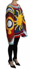 Dolce & Gabbana Multicolor Sun Ruffled Top Blouse Sweater -   -  Dolce & Gabbana.