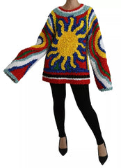 Dolce & Gabbana Multicolor Sun Ruffled Top Blouse Sweater -   -  Dolce & Gabbana.