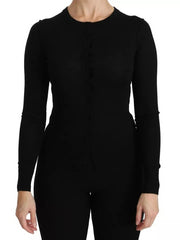 Dolce & Gabbana Black Virgin Wool Long Sleeve Top Blouse Top -   -  Dolce & Gabbana.