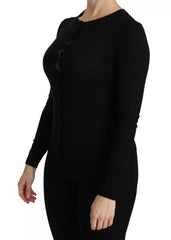 Dolce & Gabbana Black Virgin Wool Long Sleeve Top Blouse Top -   -  Dolce & Gabbana.