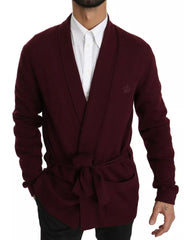 Dolce & Gabbana Bordeaux Cashmere Crown Cardigan Sweater -   -  Dolce & Gabbana.
