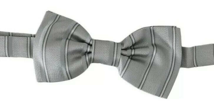 Dolce & Gabbana Light Gray Lining Adjustable Neck Butterfly Bow Tie -  Neckties, Men -  Dolce & Gabbana.