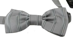 Dolce & Gabbana Light Gray Lining Adjustable Neck Butterfly Bow Tie -  Neckties, Men -  Dolce & Gabbana.