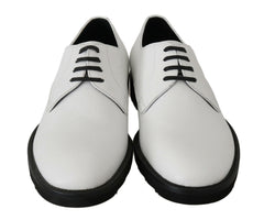 Dolce & Gabbana White Leather Derby Dress Formal Shoes -   -  Dolce & Gabbana.