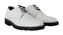 Dolce & Gabbana White Leather Derby Dress Formal Shoes -   -  Dolce & Gabbana.