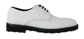 Dolce & Gabbana White Leather Derby Dress Formal Shoes -   -  Dolce & Gabbana.