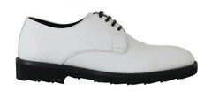 Dolce & Gabbana White Leather Derby Dress Formal Shoes -   -  Dolce & Gabbana.