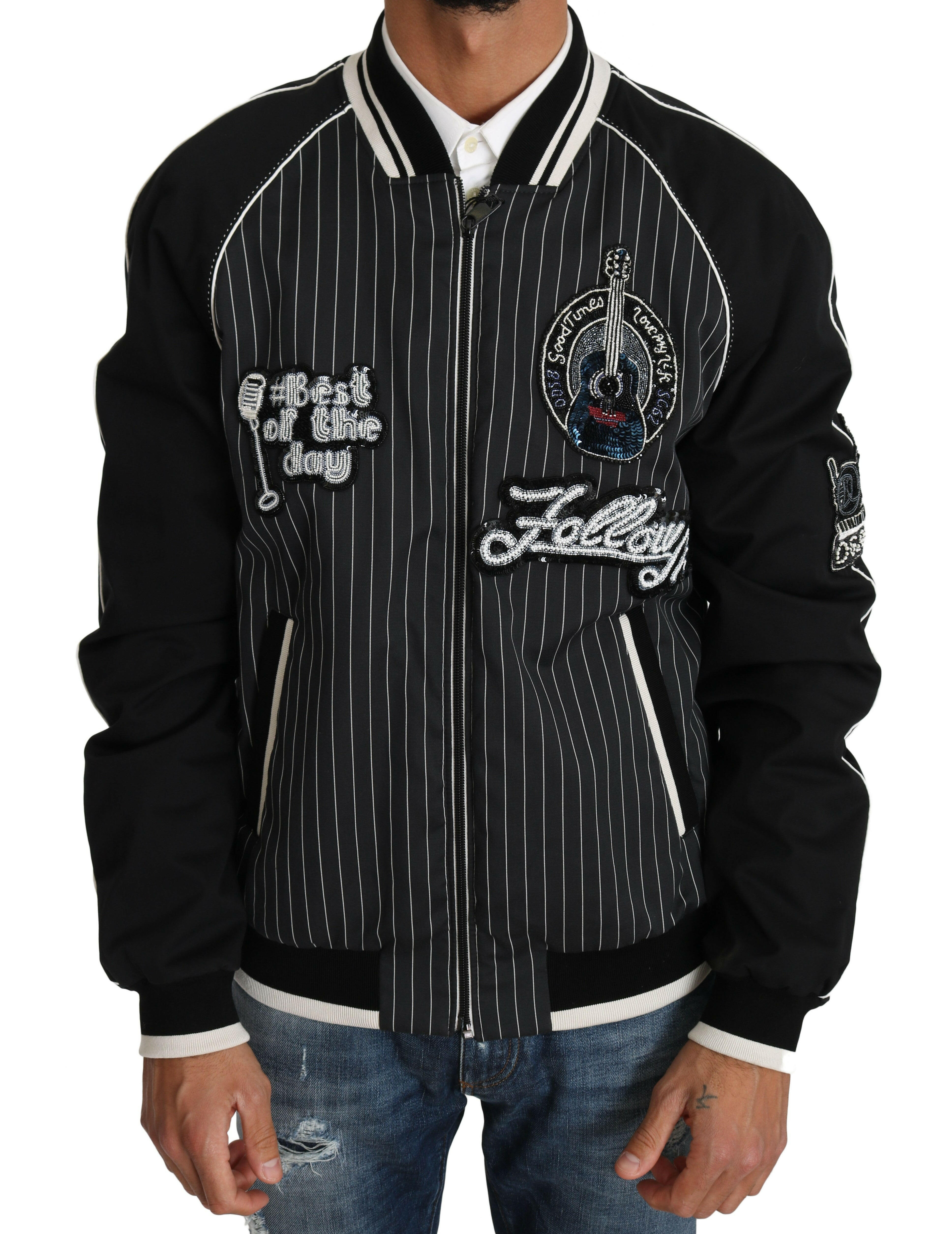 Dolce & Gabbana Black DD58 SG62 Sequined Beaded Jacket -   -  Dolce & Gabbana.