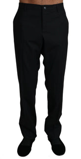 Dolce & Gabbana Black Wool Stretch Dress Trousers Pants -   -  Dolce & Gabbana.