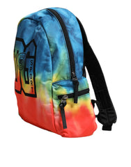 Dolce & Gabbana Multicolor Tie Dye Nylon Logo Print Kids Backpack Bag -   -  Dolce & Gabbana.
