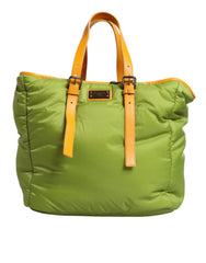 Dolce & Gabbana Green Nylon Padded Logo Plaque Tote Crossbody Bag -   -  Dolce & Gabbana.