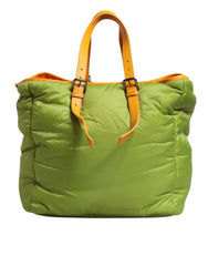 Dolce & Gabbana Green Nylon Padded Logo Plaque Tote Crossbody Bag -   -  Dolce & Gabbana.