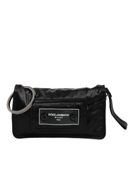 Dolce & Gabbana Black Fabric Logo Two Way Clutch Crossbody Bag -   -  Dolce & Gabbana.