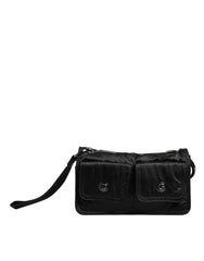 Dolce & Gabbana Black Fabric Logo Two Way Clutch Crossbody Bag -   -  Dolce & Gabbana.